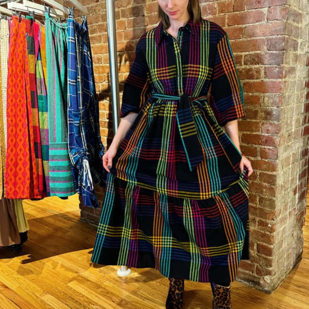 Rujuta Sheth Laurie Dress Firefly Chex - NWT!